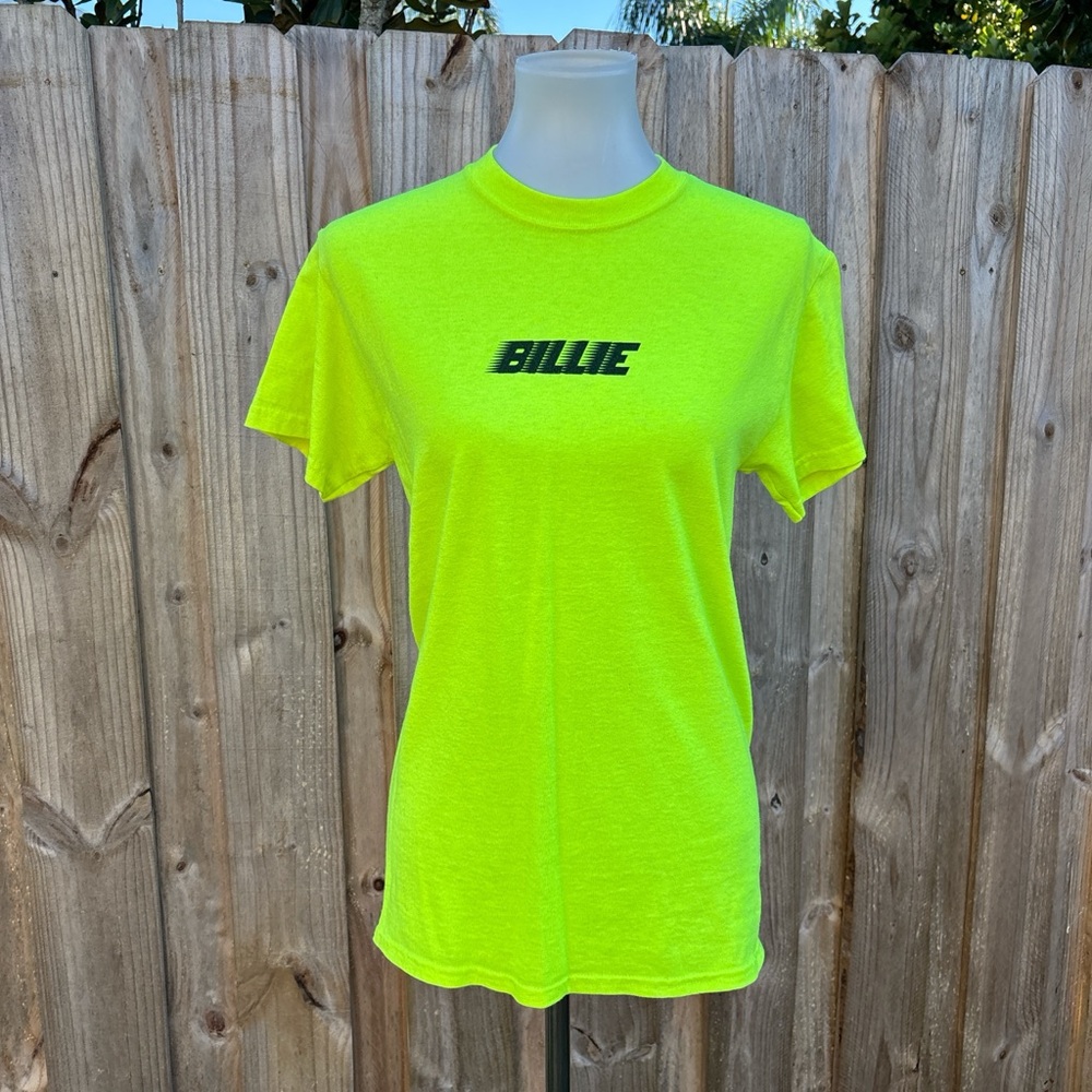 Billie Eilish neon tshirt men's size S